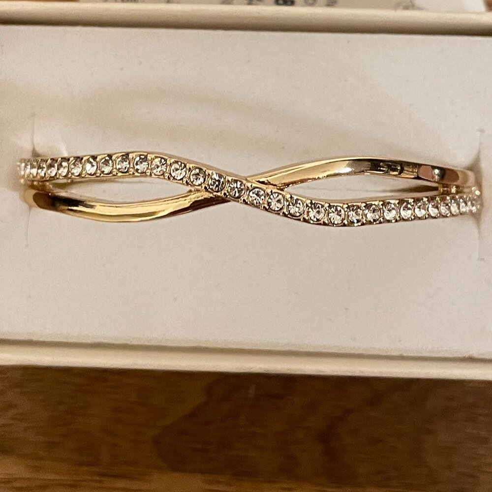 Anne Klien Crystal Crisscross Bangle